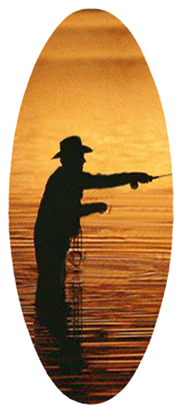 454 DA18 321 BZ Gone Fishing (Man) Bronze